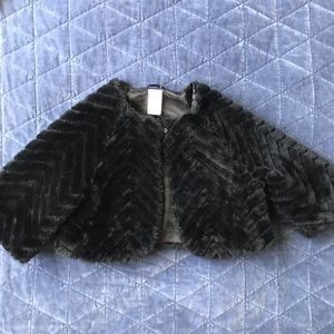 Gymboree Girls Faux Fur Poncho Coat